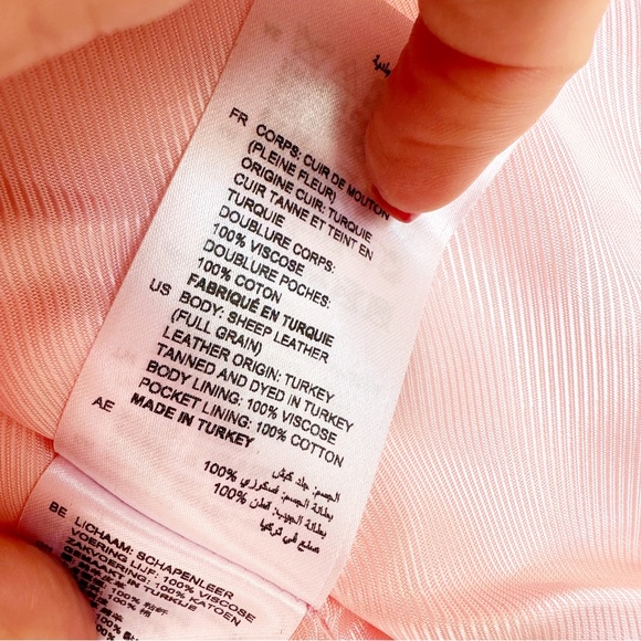 Sandro Edwin White Sheep Leather Cropped Motorcycle Jacket A1A Moto Size Small/6 - Picture 15 of 15